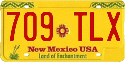 NM license plate 709TLX