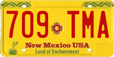 NM license plate 709TMA