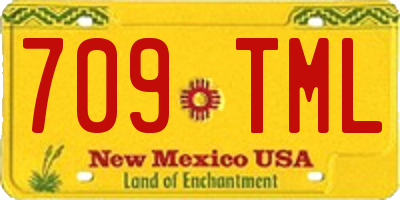 NM license plate 709TML