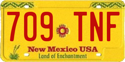 NM license plate 709TNF