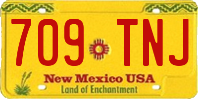 NM license plate 709TNJ