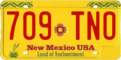 NM license plate 709TNO