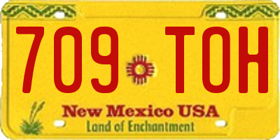 NM license plate 709TOH