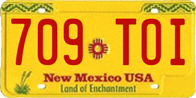 NM license plate 709TOI