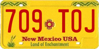 NM license plate 709TOJ