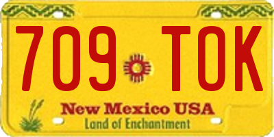 NM license plate 709TOK