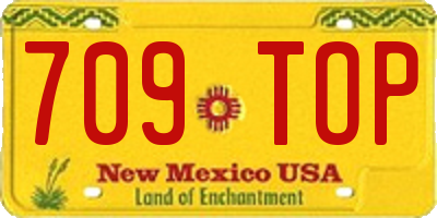 NM license plate 709TOP