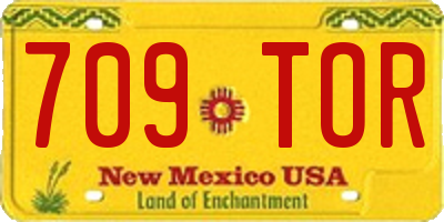 NM license plate 709TOR