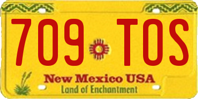 NM license plate 709TOS