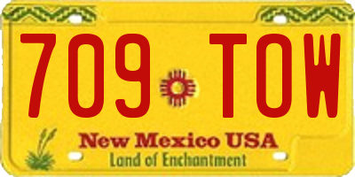 NM license plate 709TOW