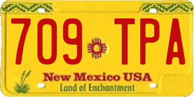NM license plate 709TPA