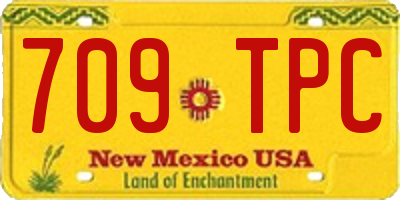 NM license plate 709TPC
