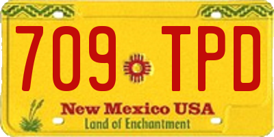NM license plate 709TPD