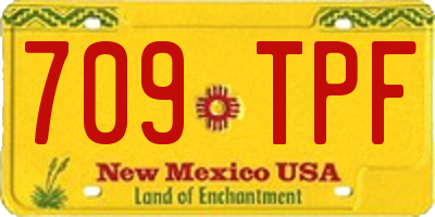 NM license plate 709TPF