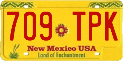 NM license plate 709TPK