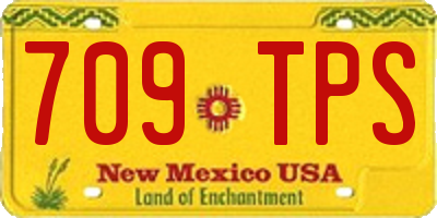 NM license plate 709TPS
