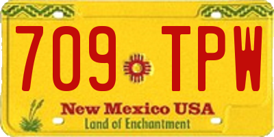 NM license plate 709TPW
