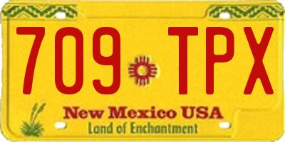 NM license plate 709TPX