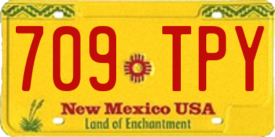 NM license plate 709TPY