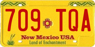NM license plate 709TQA