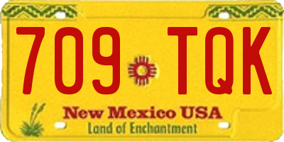 NM license plate 709TQK