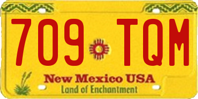 NM license plate 709TQM