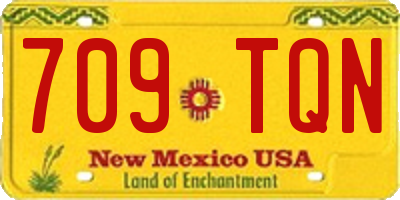 NM license plate 709TQN