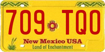 NM license plate 709TQO