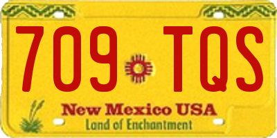 NM license plate 709TQS