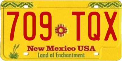 NM license plate 709TQX