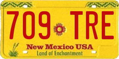 NM license plate 709TRE