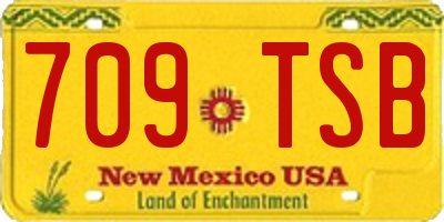 NM license plate 709TSB