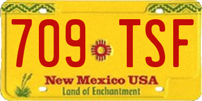 NM license plate 709TSF