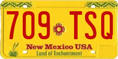 NM license plate 709TSQ