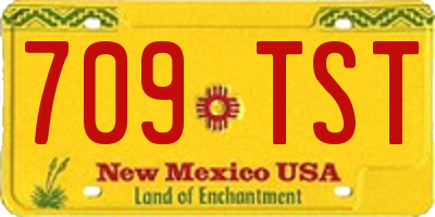 NM license plate 709TST