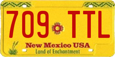 NM license plate 709TTL