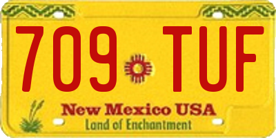 NM license plate 709TUF