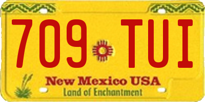 NM license plate 709TUI