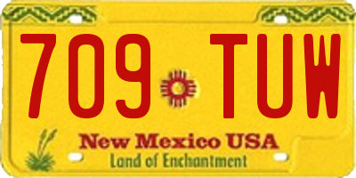 NM license plate 709TUW