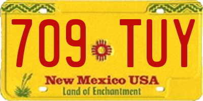 NM license plate 709TUY