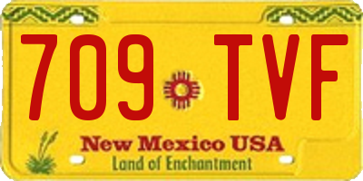 NM license plate 709TVF