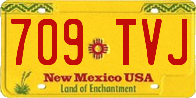 NM license plate 709TVJ