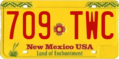 NM license plate 709TWC