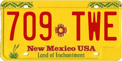 NM license plate 709TWE