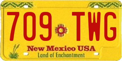 NM license plate 709TWG