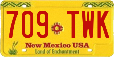 NM license plate 709TWK