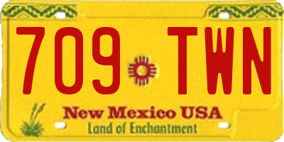 NM license plate 709TWN