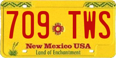 NM license plate 709TWS