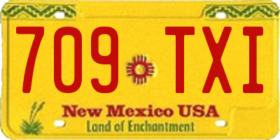 NM license plate 709TXI
