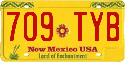 NM license plate 709TYB